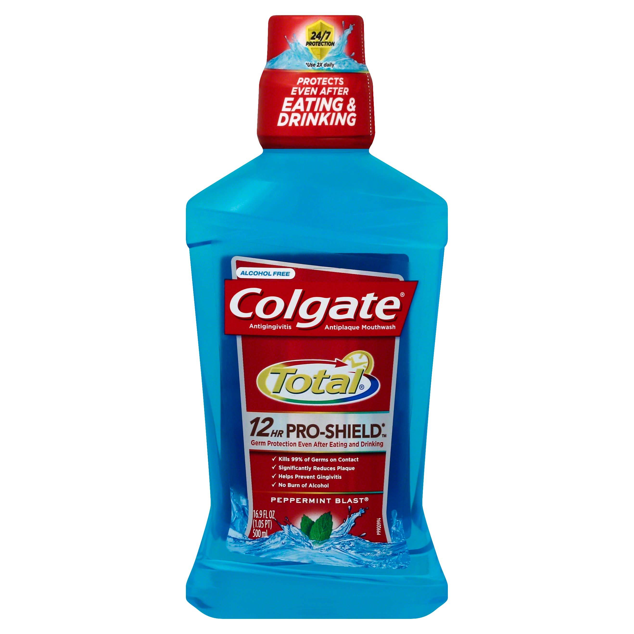 Colgate Total Active Prevention Mouthwash Peppermint, 16.9 Fluid Ounce -- 6 Per Case
