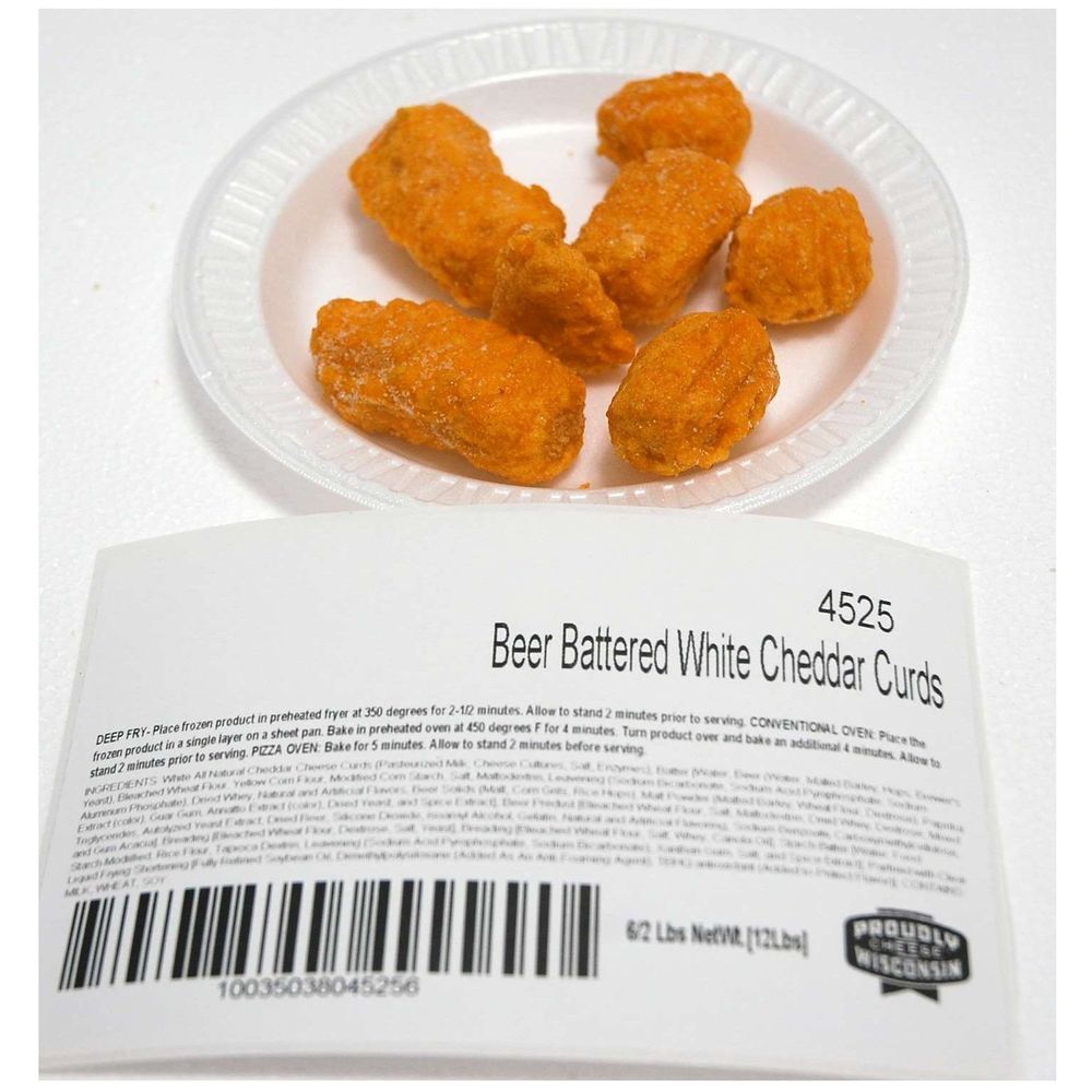 Kettle Brau Beer Battered White Cheddar Cheese Curds, 2 Pound -- 6 Per Case