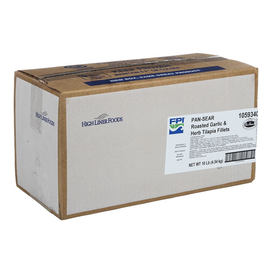 High Liner Foods Pan-sear Roasted Garlic And Herb Tilapia Fillets, 10 Pound