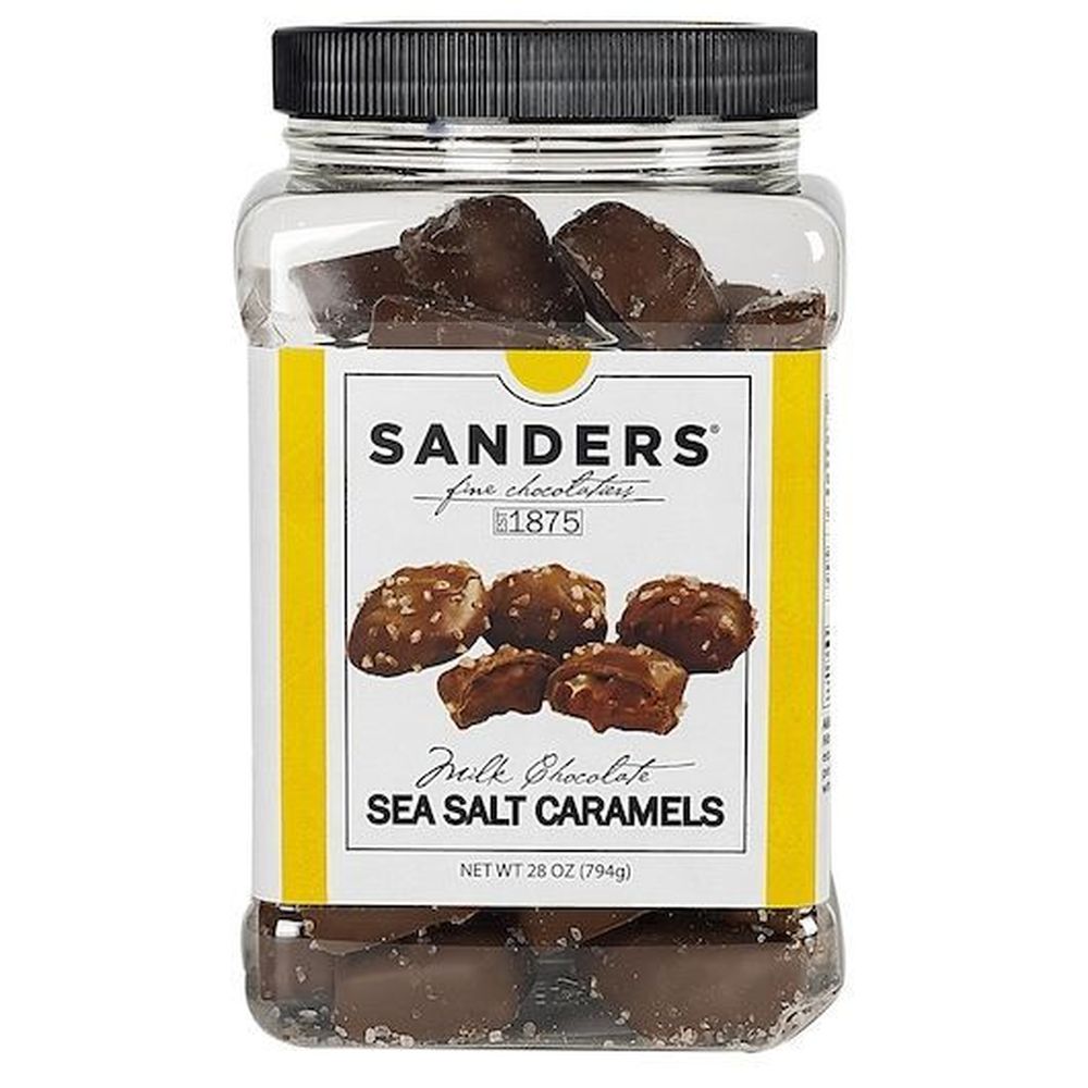 Sanders Milk Chocolate Sea Salt Caramels, 28 Ounce -- 200 per case