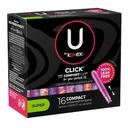 U By Kotex Click Super Absorbency Compact Tampons, 16 count -- 8 per case