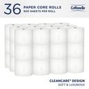Cottonelle White 2 Ply Paper Core High Capacity Standard Toilet Paper, 900 count -- 36 rolls per case