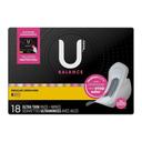 U By Kotex Balance Regular Overnight Pad, 18 count -- 6 per case