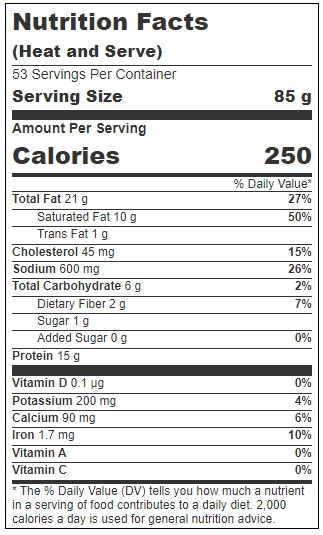 Cooked Perfect Gourmet All Beef Meatballs, 80 Ounce -- 2 per case