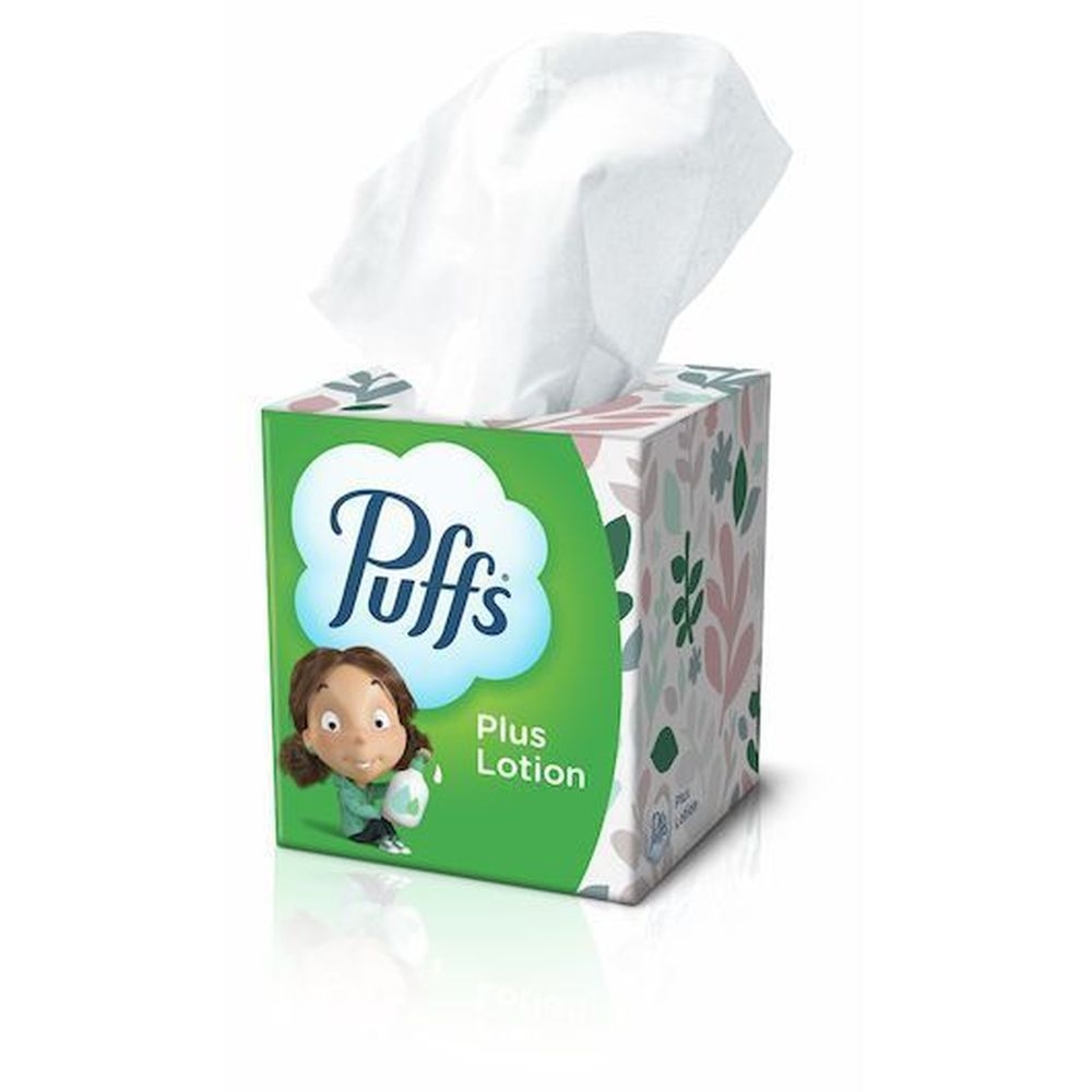 Puffs Plus Lotion White Facial Tissues, 56 count -- 24 per case