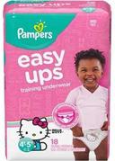 Pampers Easy Ups Jumbo Girl Training Underwear - 18 count per pack -- 3 packs per case