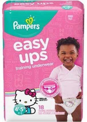 Pampers Easy Ups Jumbo Girl Training Underwear - 18 count per pack -- 3 packs per case