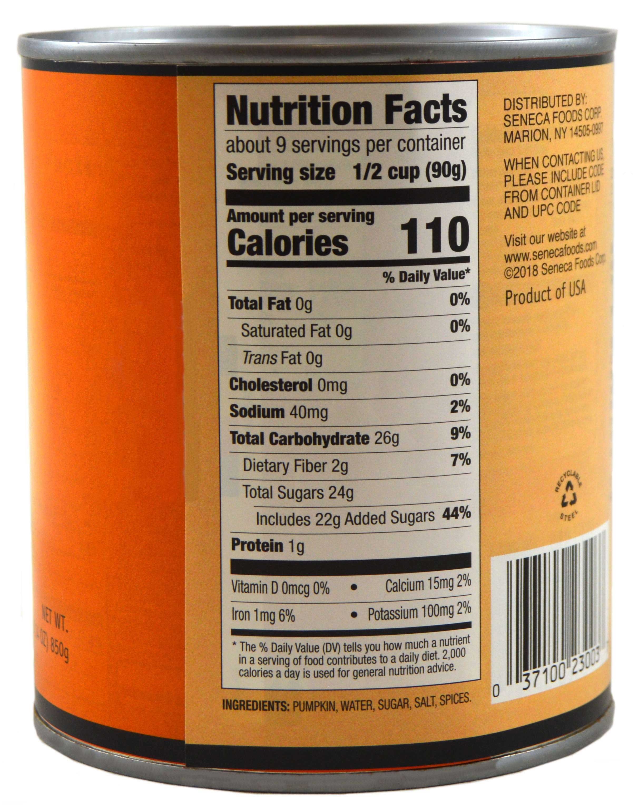 Seneca Farms Pumpkin Pie Mix, 30 Ounce -- 12 per case