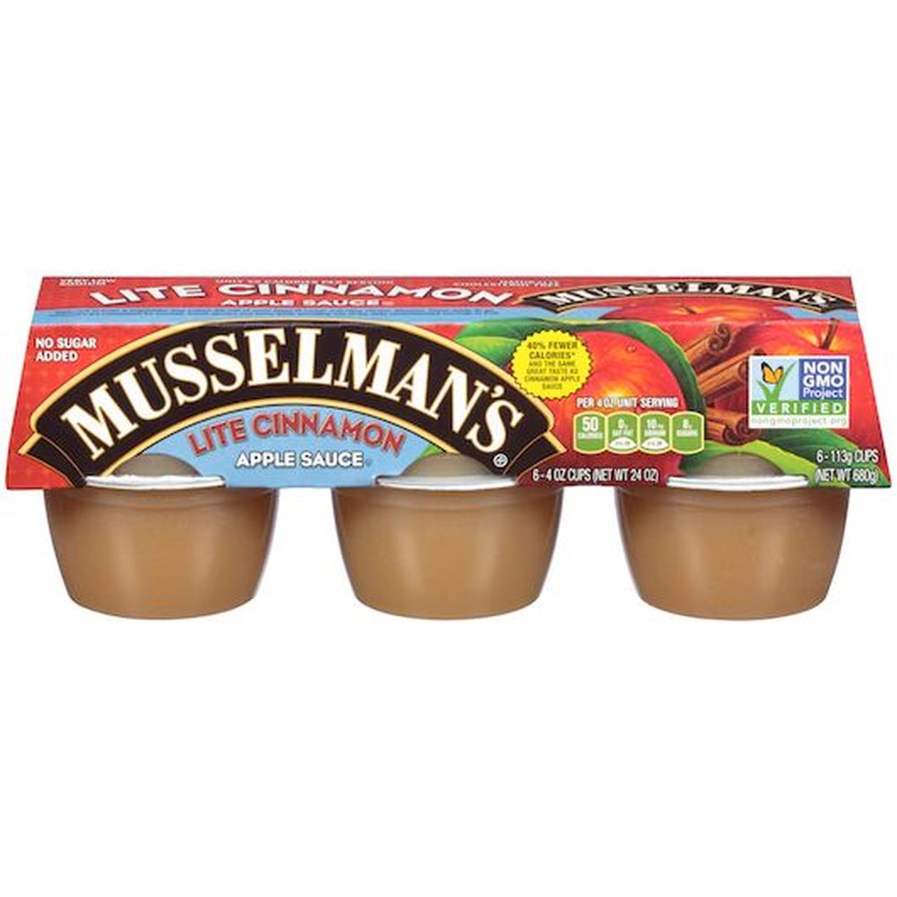 Musselmans Lite Cinnamon Apple Sauce, 24 Ounce -- 12 per case