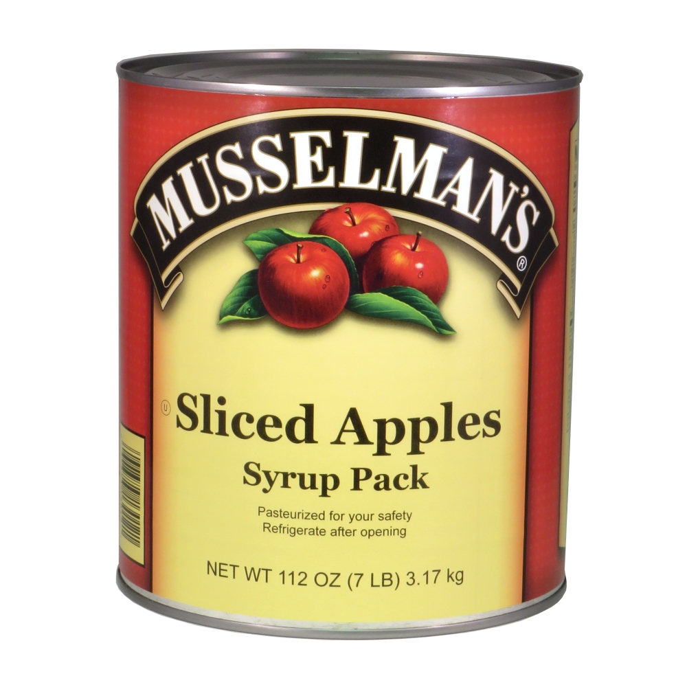 Knouse Foods Musselmans Sliced Apple in Syrup, 112 Ounce -- 6 per case.