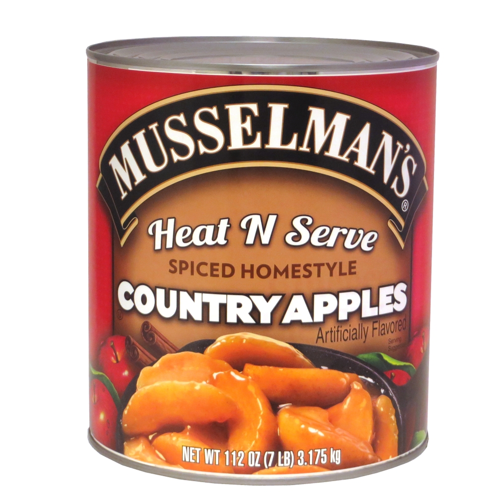 Musselmans Heat N Serve Spiced Homestyle Country Apples, 112 Ounce -- 6 per case.