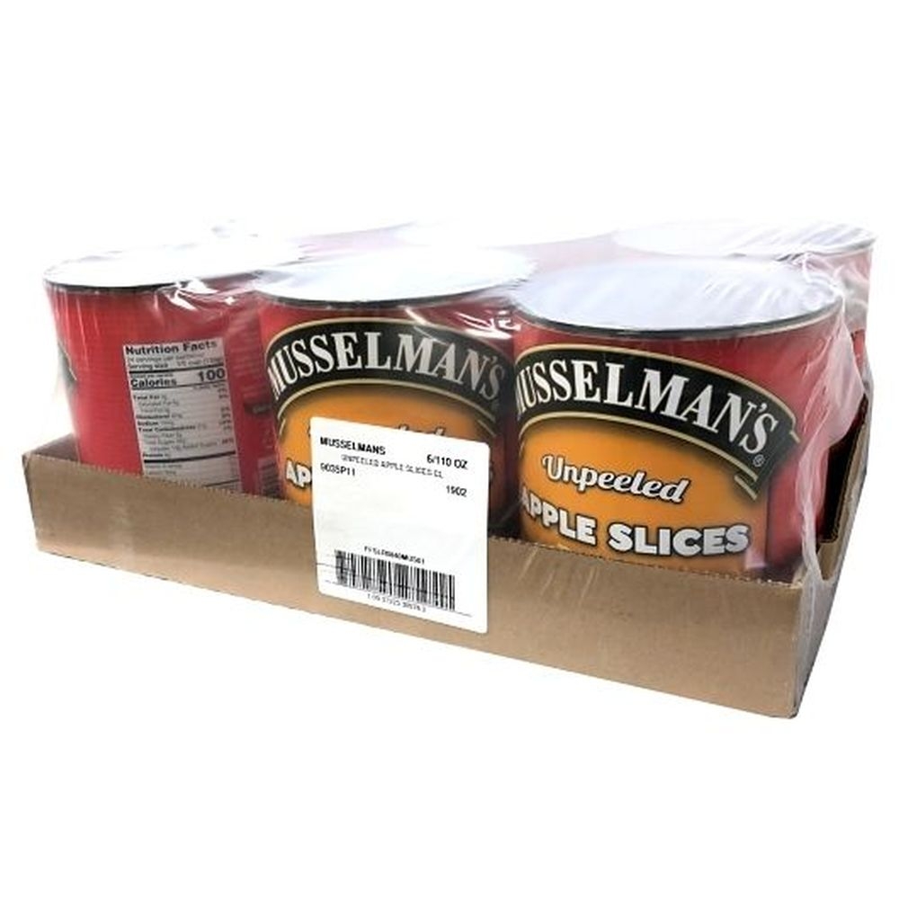 Musselmans Unpeeled Apple Slices, 110 Ounce - 6 per case