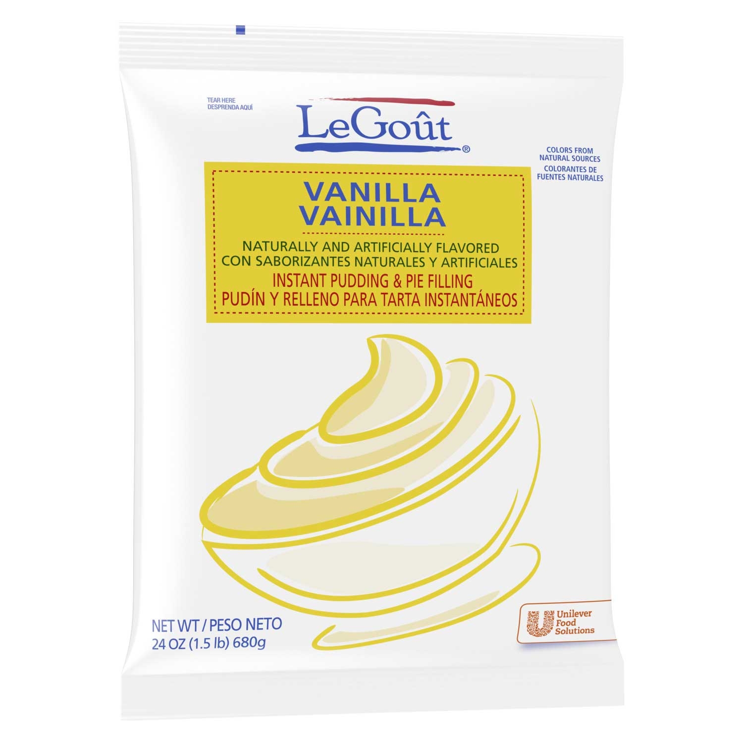 LeGout Vanilla Instant Pudding and Pie Filling, 24 Ounce -- 12 per case