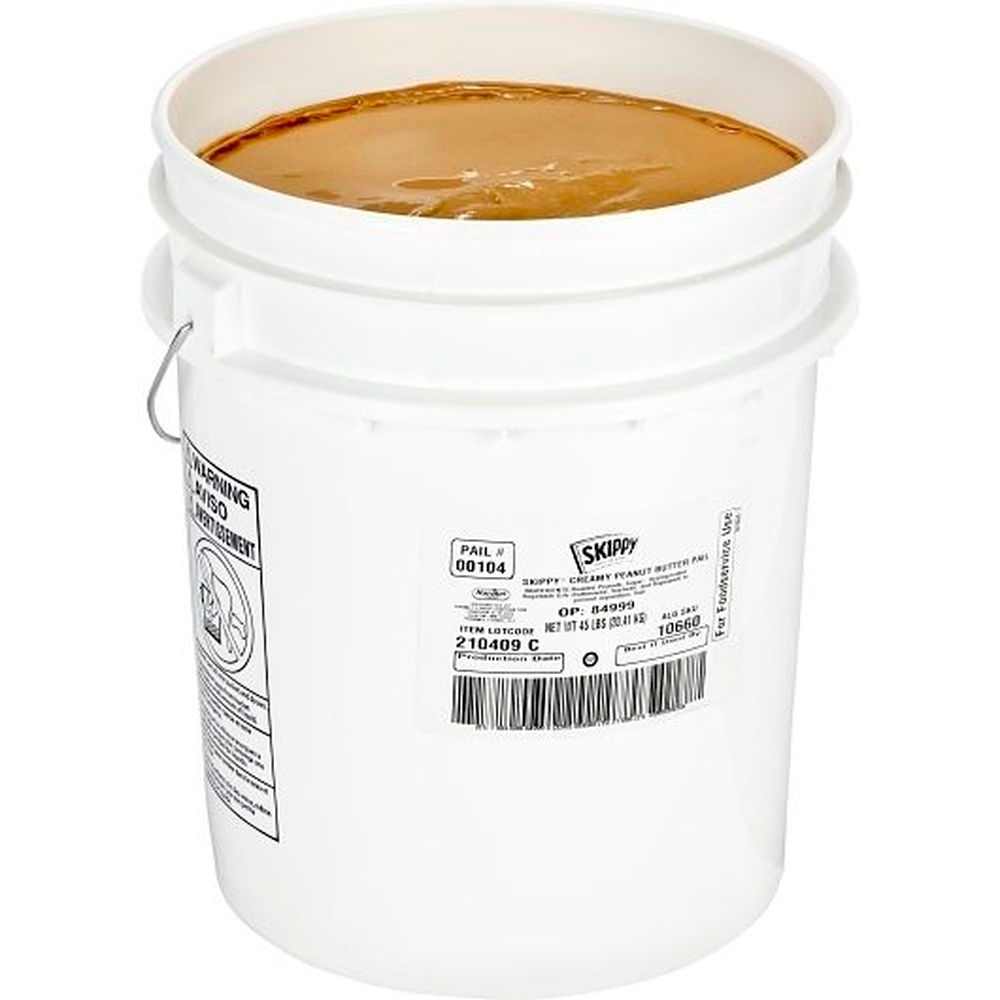 Skippy Creamy Peanut Butter, 45 Pound Pail