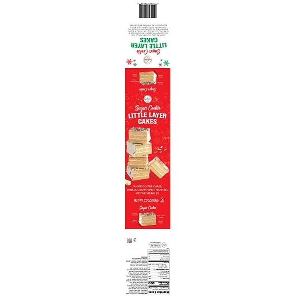 Cookies United Vanilla Sugar Cookie Little Layer Cakes, 22 Ounce -- 6 per case