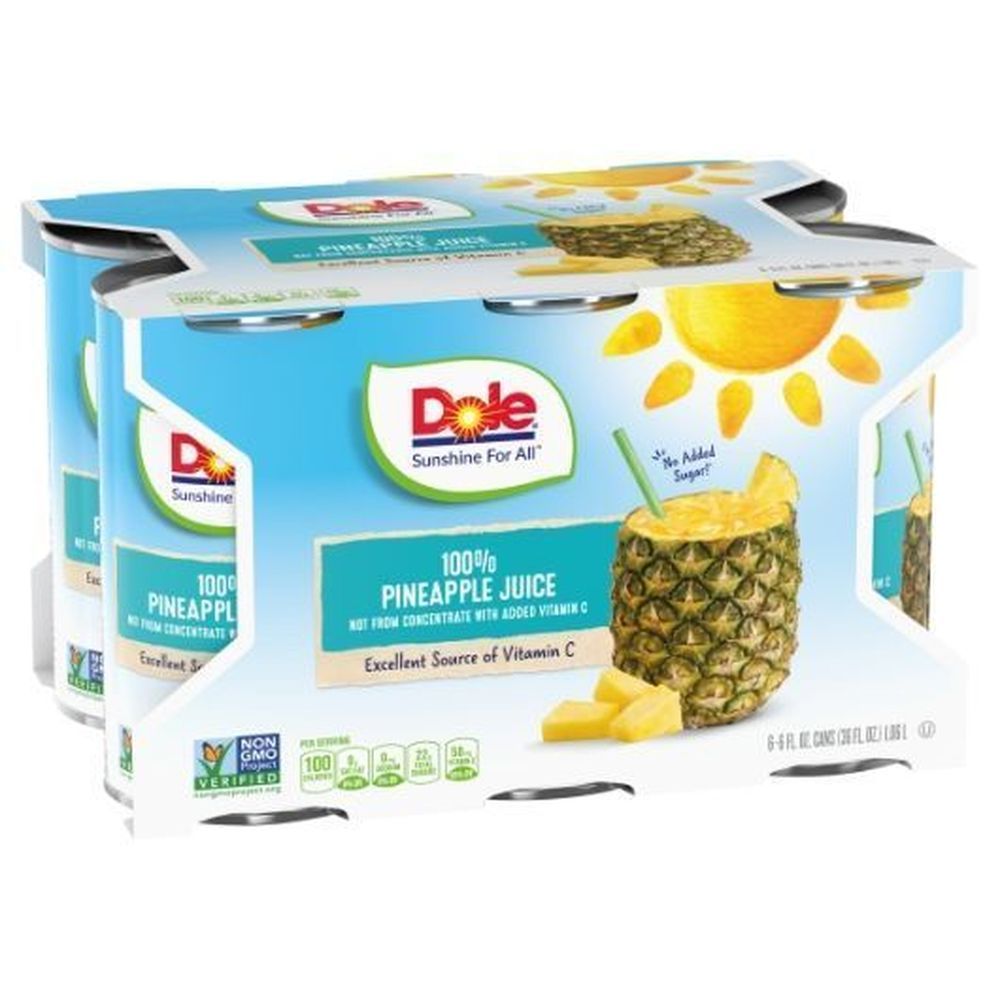 Dole 100 Percent Pineapple Juice, 36 Ounce -- 8 Per Case