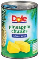 Dole Pineapple Chunks In Syrup, 20 Ounce -- 12 per case