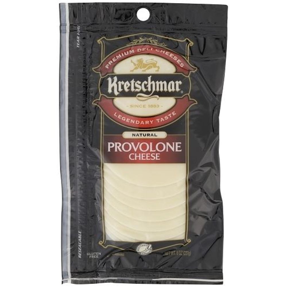 Kretschmar Sliced Provolone Cheese, 8 Ounce - 12 per case