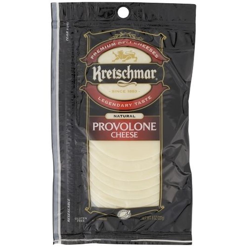 Kretschmar Sliced Provolone Cheese, 8 Ounce -- 12 Per Case