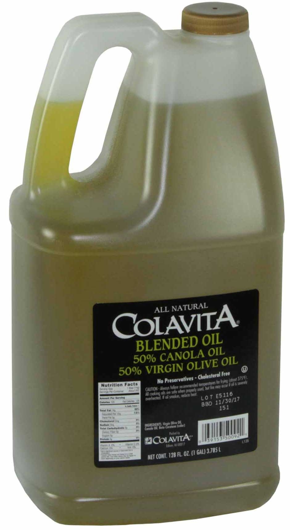 Colavita Oil Virgin Olive/Canola 50/50, 1 Gallon -- 6 Case