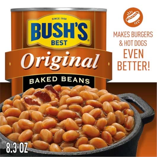 Bushs Best Original Baked Beans, 8.3 Ounce -- 12 per case.