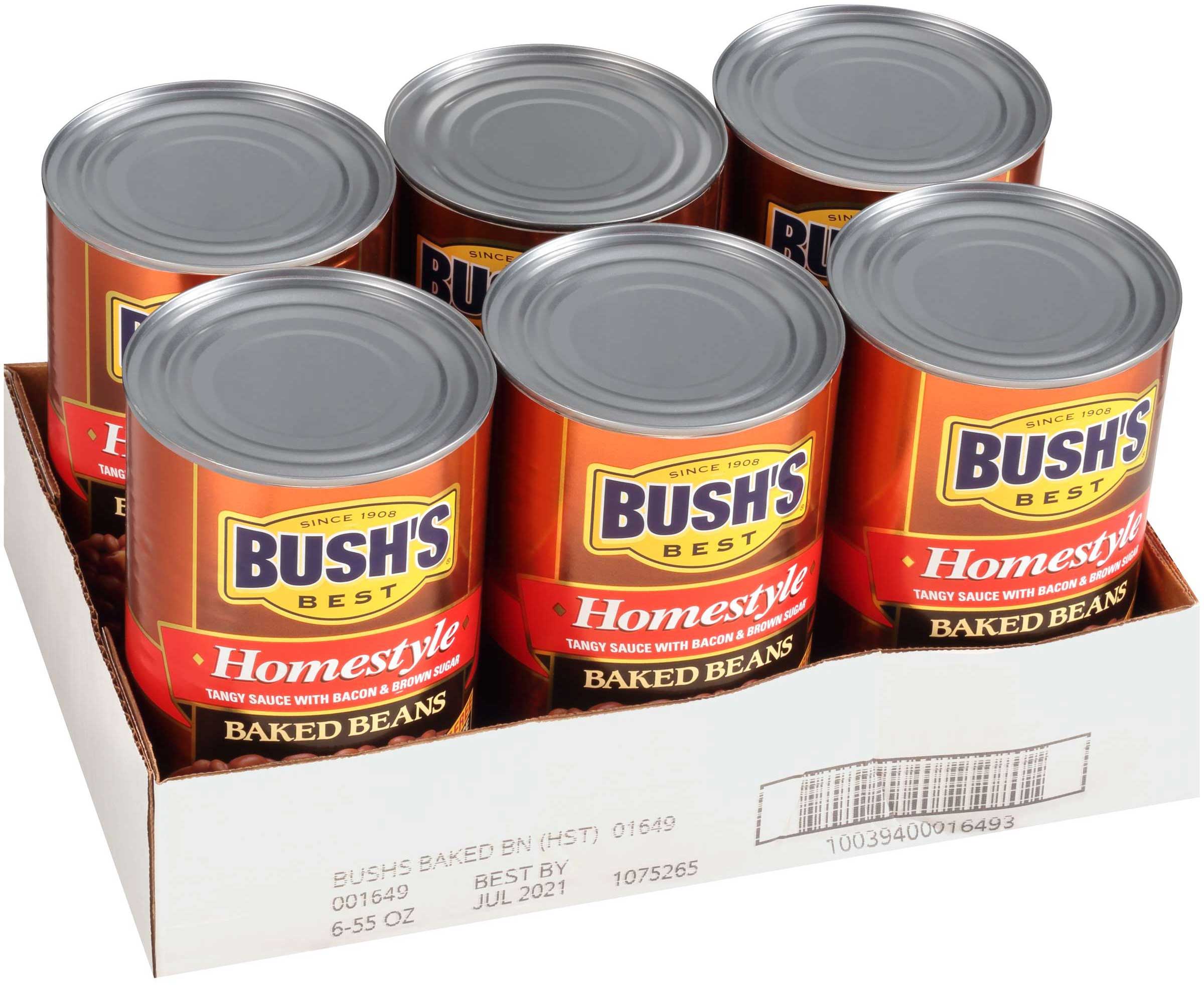 Bushs Best Homestyle Baked Beans, 55 Ounce -- 6 per case