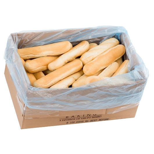Bimbo Bakehouse 12 inch White Sandwich Roll, 45 count -- 45 per case
