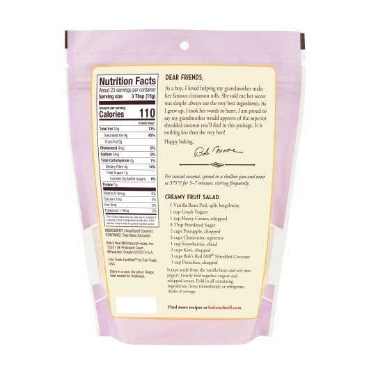 Bobs Red Mill Shredded Coconut, 12 Ounce -- 4 per case