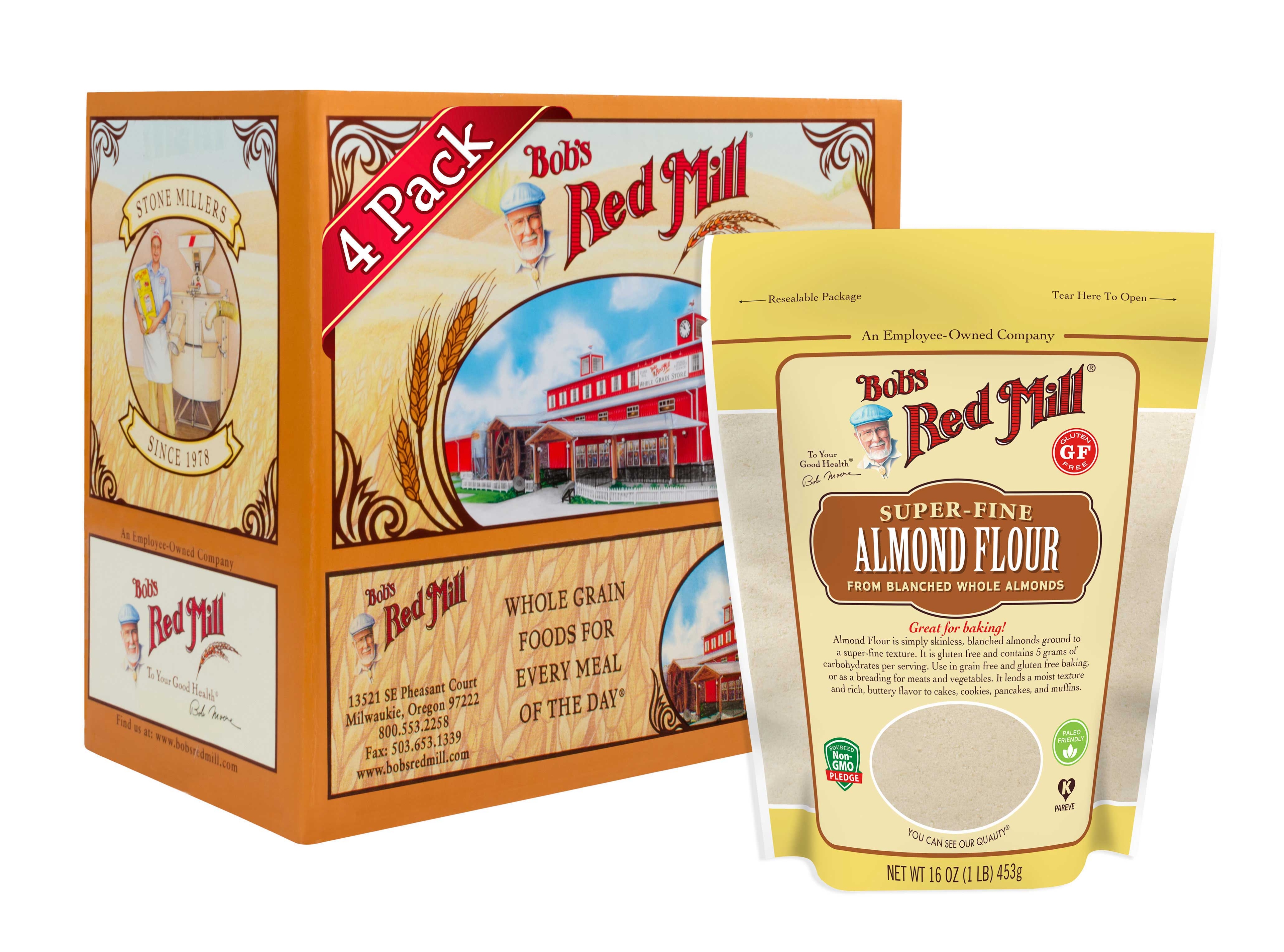Bobs Red Mill Almond Flour, 16 Ounce -- 4 per case.