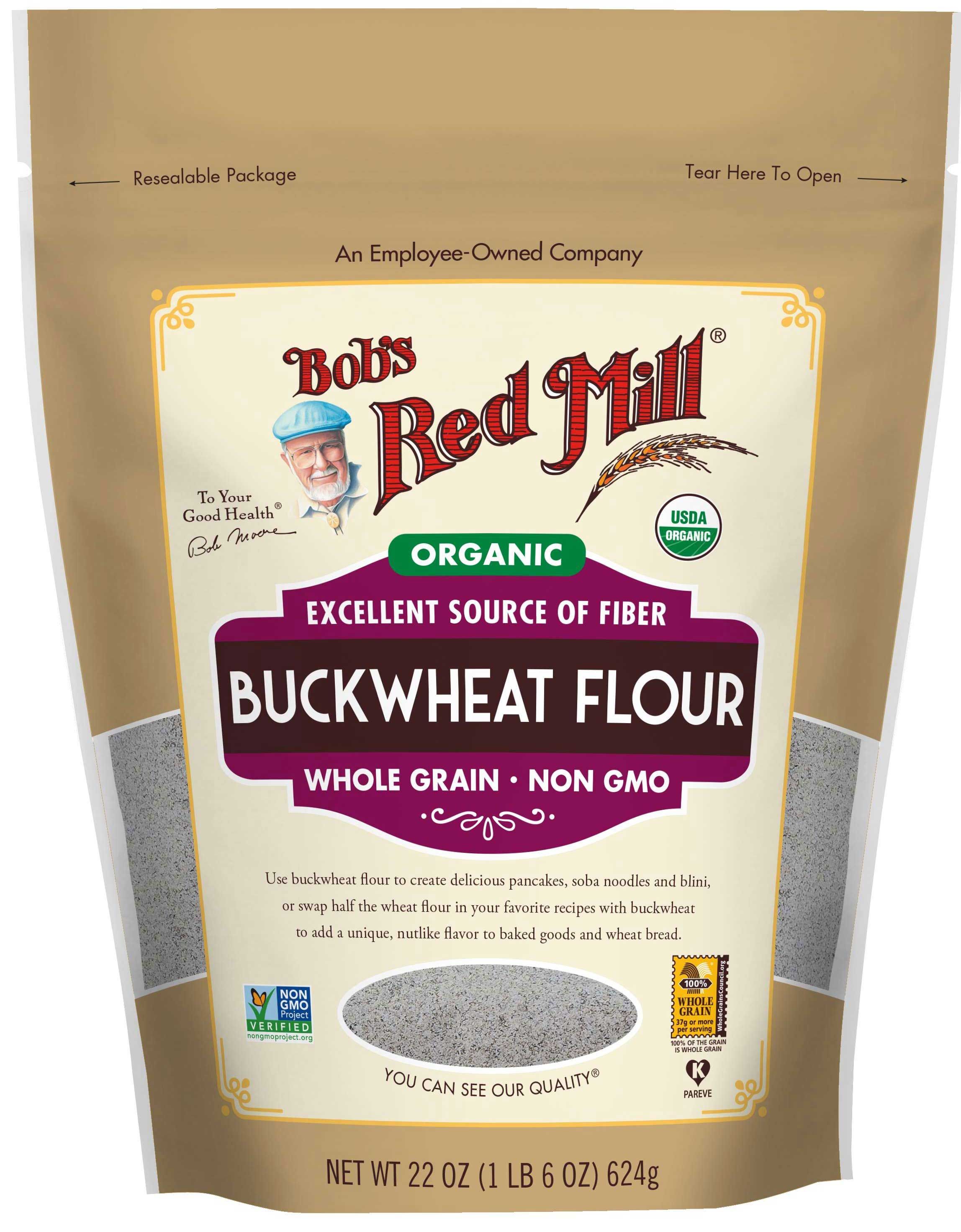 Bob's Red Mill Organic Buckwheat Flour, 22 Ounce -- 4 Per Case