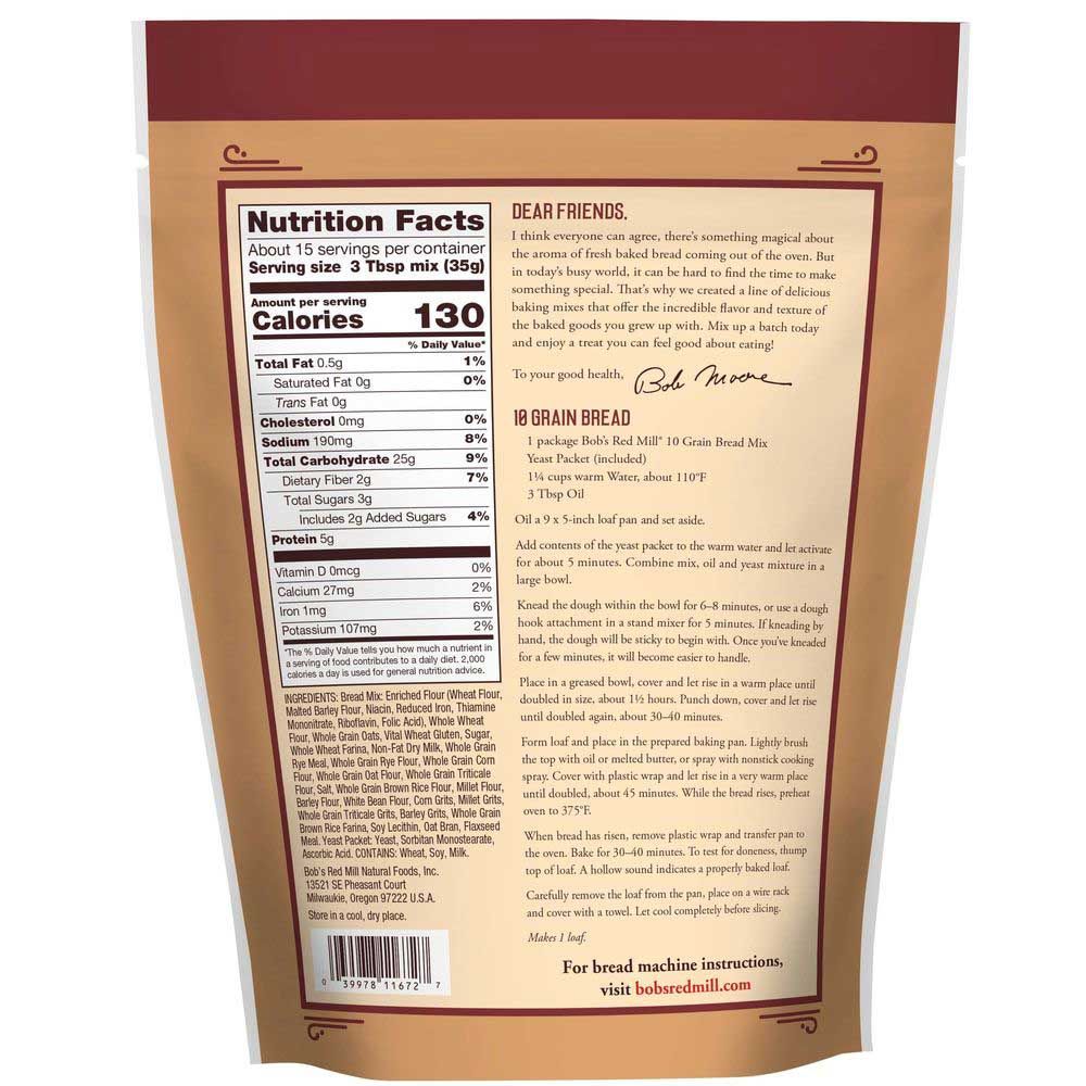 Bob's Red Mill 10 Grain Bread Mix, 19 Ounce -- 4 Per Case