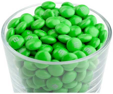 M and Ms Green Milk Chocolate Candy, 10 Pound