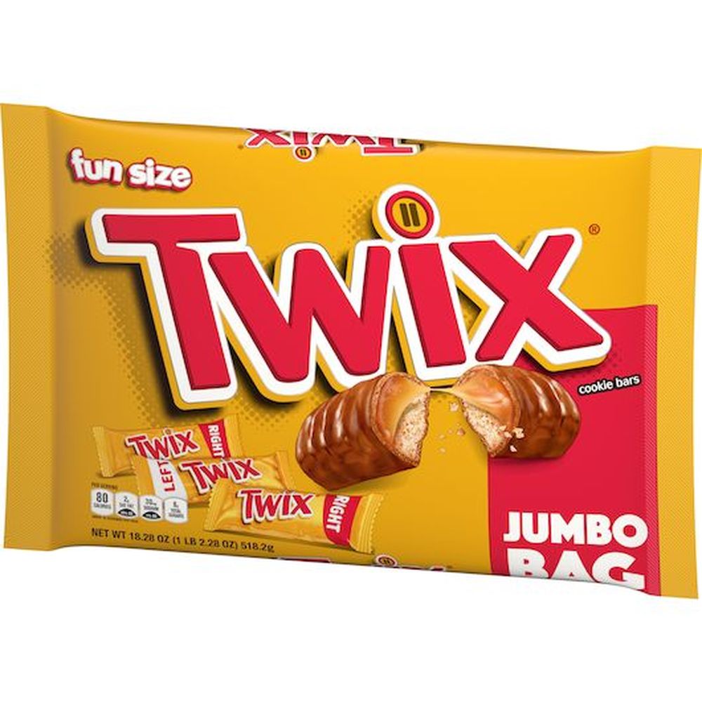 TWIX Caramel Fun Size Candy Bar, 18.28 Ounce -- 8 per case