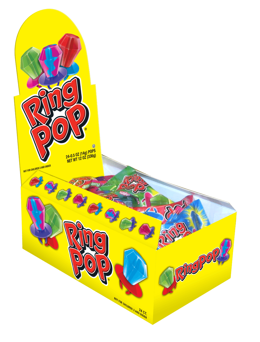 Ring Pop Fruit Fest Assortment - 24 count box, 24 per case