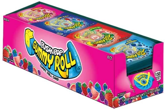 Push Pop Gummy Roll Candy, 1.4 Ounce -- 192 per case