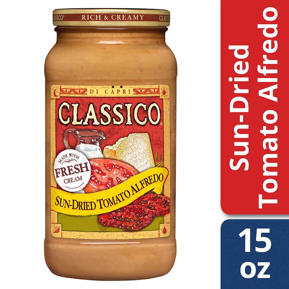 Classico Alfredo Sundried Tomato Sauce, 16 Ounce -- 12 Case
