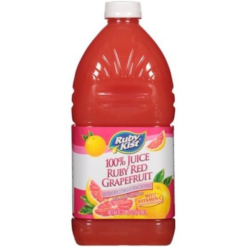 Ruby Kist Rub Red 100 Percent Grapefruit Juice, 64 Fluid Ounce -- 8 Per Case