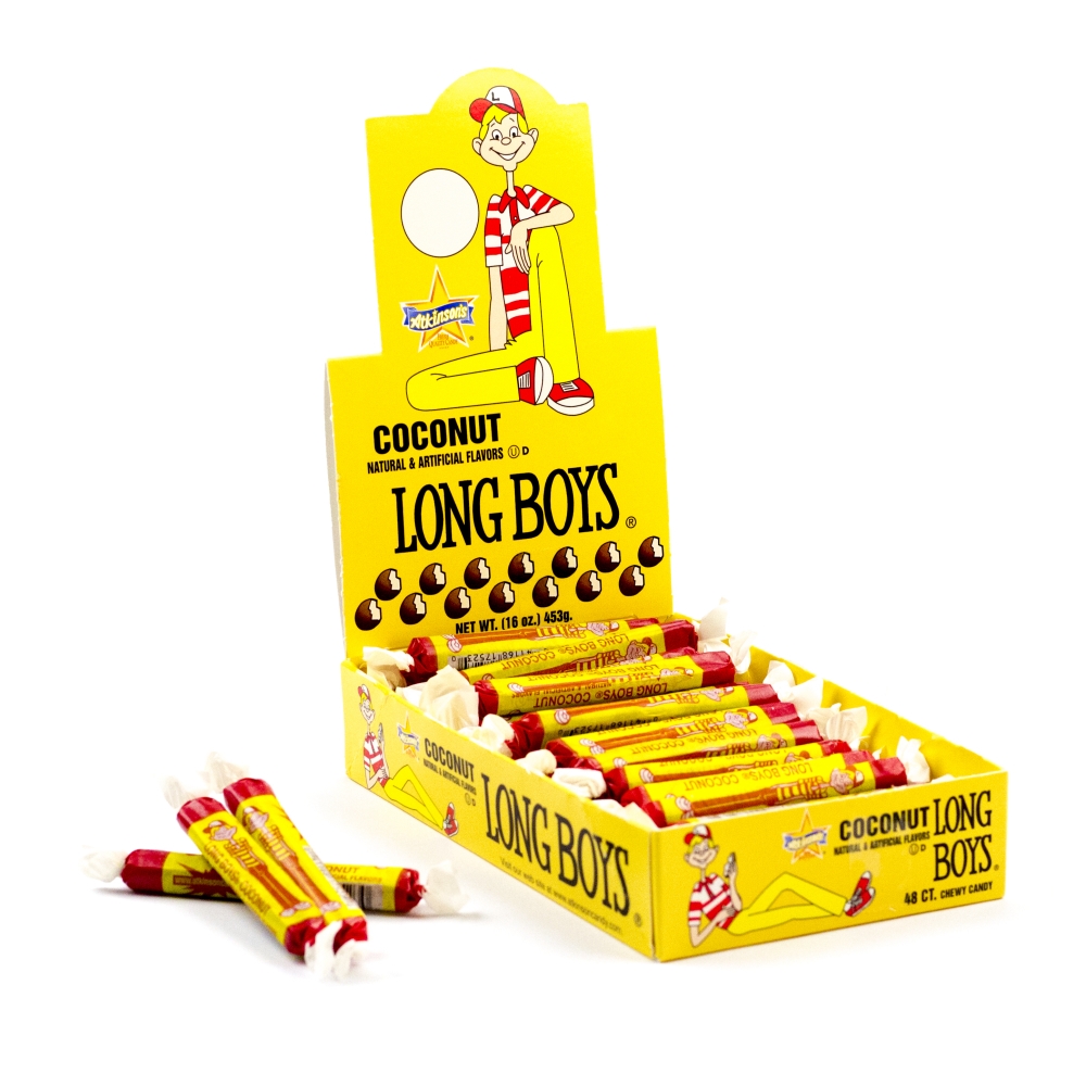 Long Boys Coconut Candy - 48 per pack -- 16 packs per case.