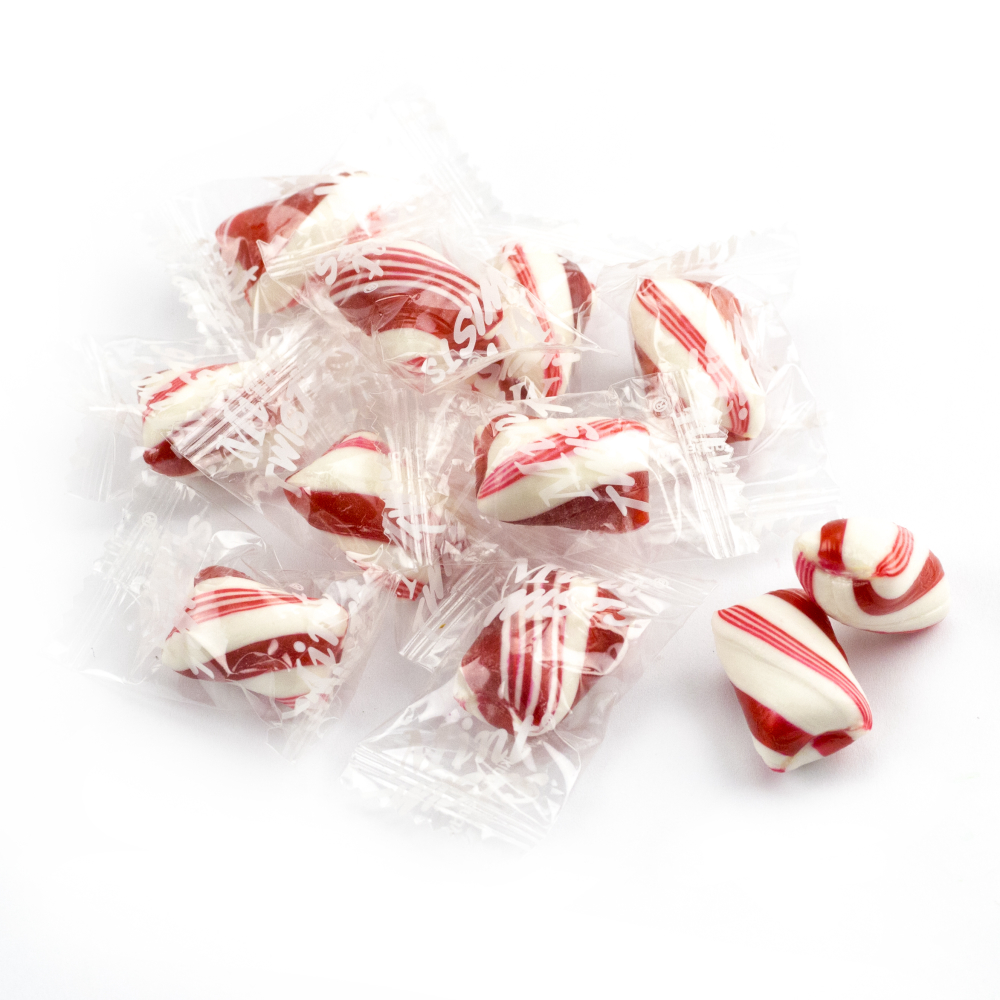 Mint Twists Red and White Candy, 25 Pound.