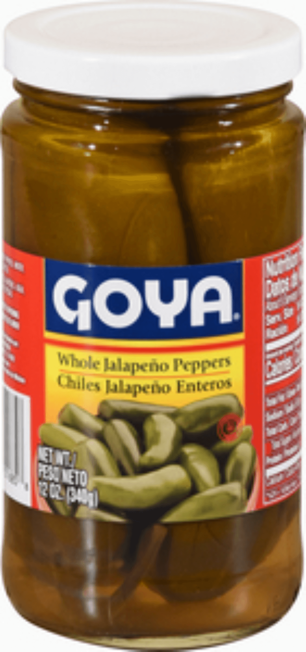 Goya Whole Jalapeno Pepper - 12 oz. jar, 12 jars per case