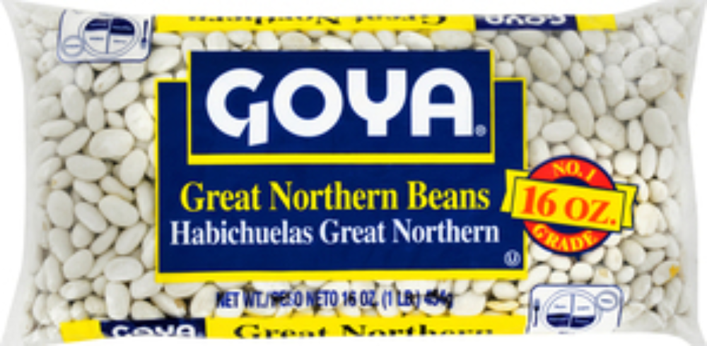 Goya Dry Great Northern Beans - 16 oz. bag, 24 bags per case