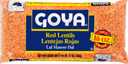 Goya Dry Red Lentils - 16 oz. bag, 24 bags per case