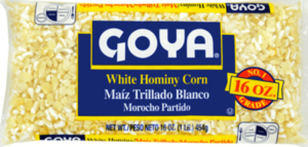Goya Dry White Hominy - 16 oz. bag, 24 bags per case