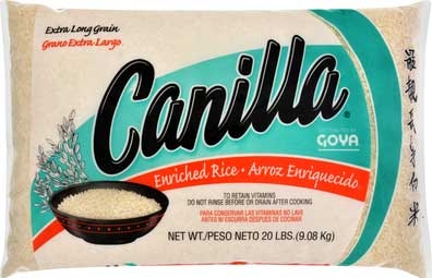 Goya Canilla Long Grain Rice, 20 Pound -- 3 per case.