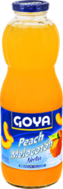 Goya Peach Nectar Juice, 33.8 Ounce -- 12 per case.