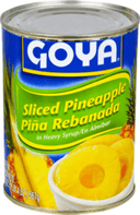 Goya Sliced Pineapple Fruit in Heavy Syrup, 20 Ounce -- 24 per case.