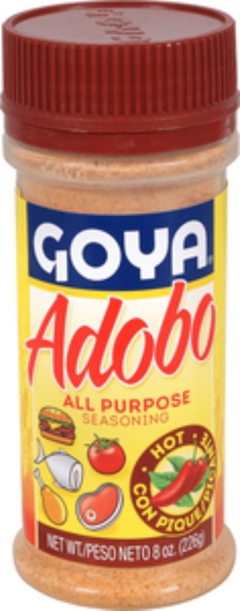 Goya Adobo Seasoning With Hot Pepper, 8 Ounce -- 24 Per Case