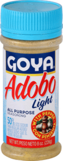 Goya Light Adobo Seasoning with Pepper - 8 oz. jar, 24 per case