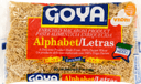 Goya Letra/Alphabet Pasta, 7 Ounce -- 20 per case.