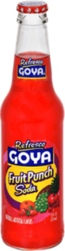 Goya Refresco Fruit Punch Soda, 12 Ounce -- 24 per case.